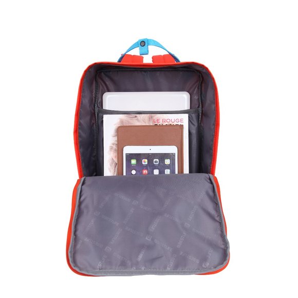 Oxford Style Orange Blue Backpack for active ones - Picture 4 of 4